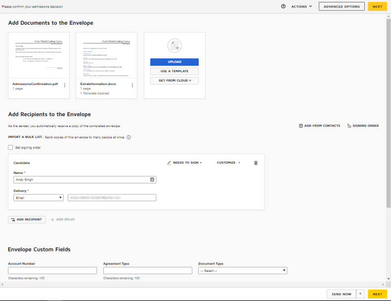 Sender View: Duplicate recipients merged into one