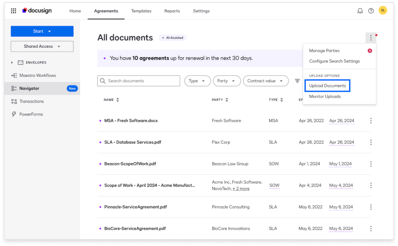 Docusign Navigator