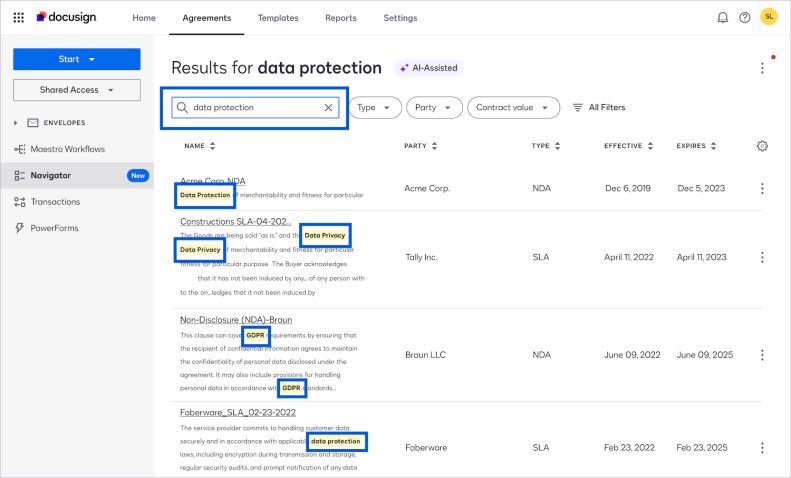 Docusign Navigator