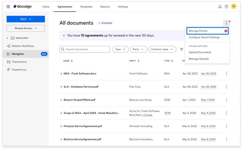 Docusign Navigator