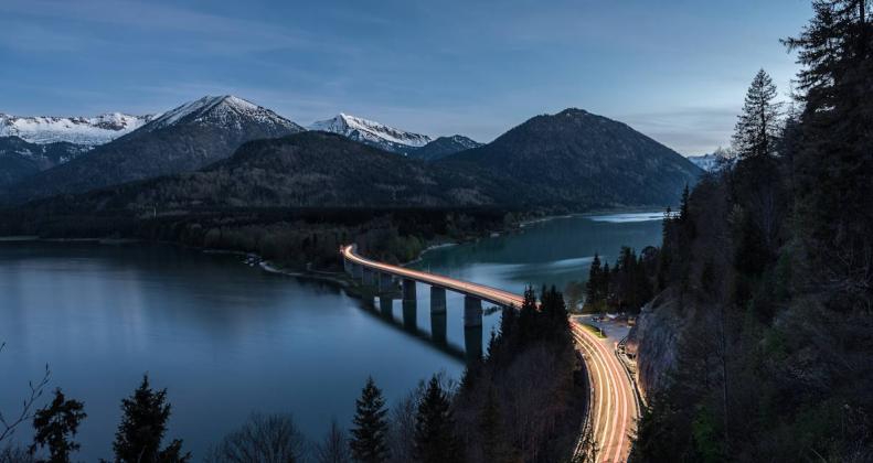 Mountains and a highway